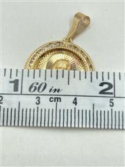 Synthetic Cubic Zirconia 14K Tri-color Gold 1.48g